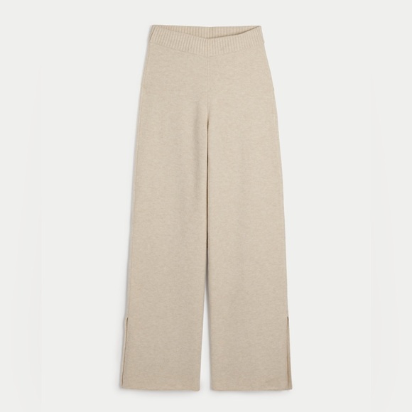 Hollister Gilly Hicks 2-Piece Set Slim Sweater-Knit Zip-Up Hoodie Flare Pants - Picture 4 of 7